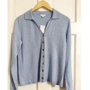J J Jill Light Blue  Cardigan NWT Sz SP